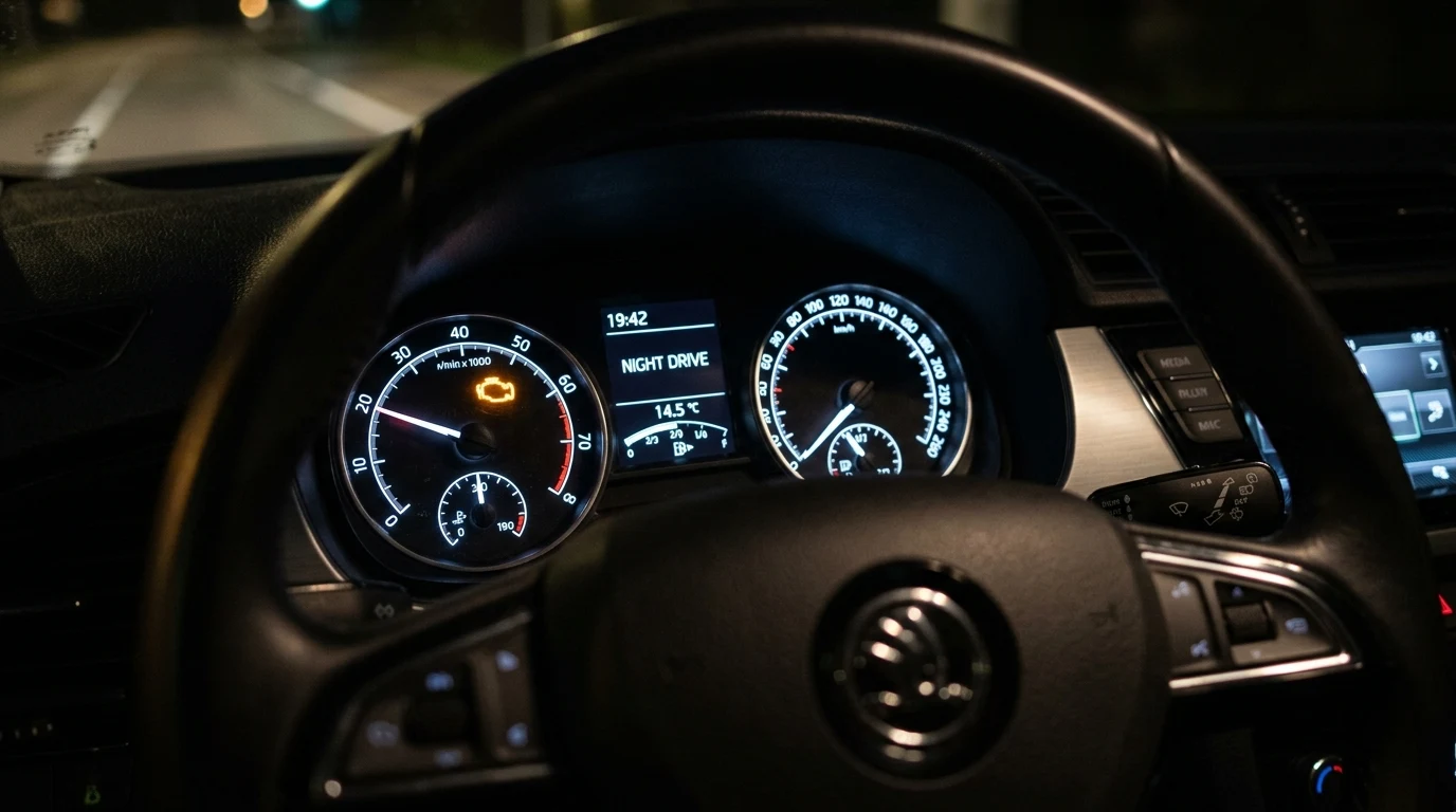 fabia kontrolka motoru
